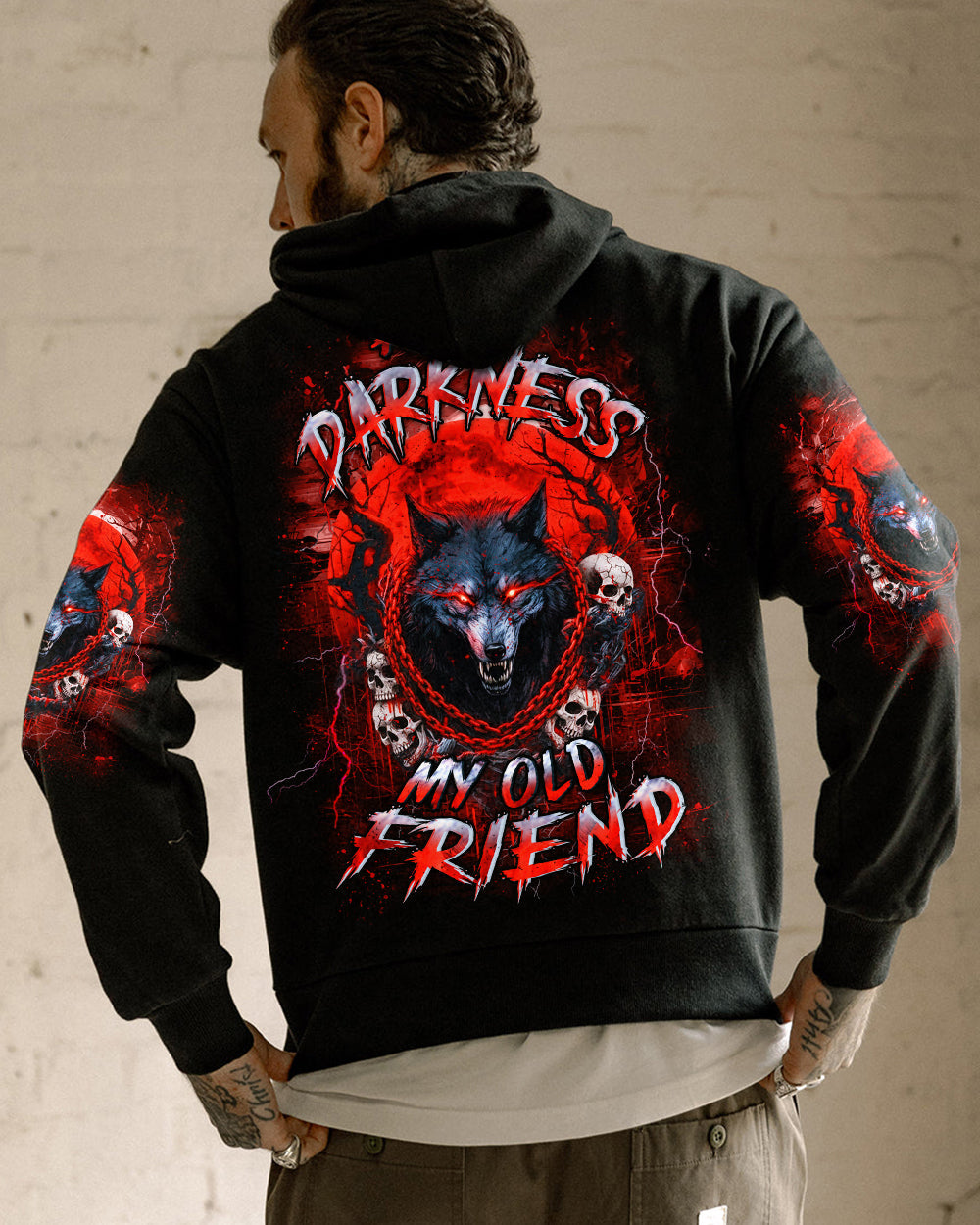 HELLO DARKNESS MY OLD FRIEND WOLF ALL OVER PRINT - YHHN2001261