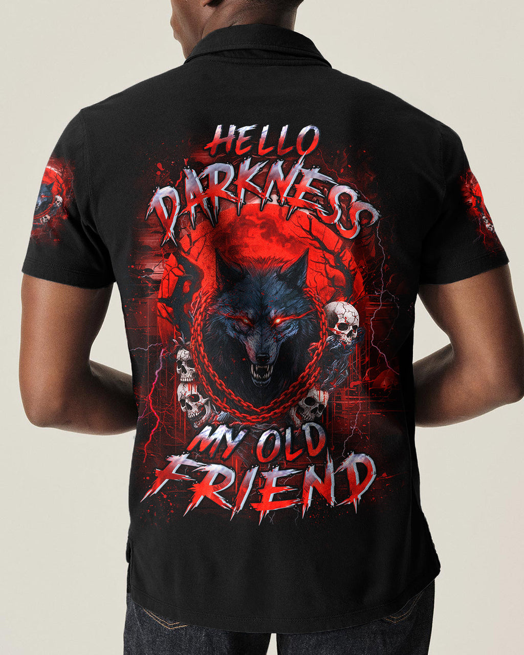 HELLO DARKNESS MY OLD FRIEND WOLF ALL OVER PRINT - YHHN2001261