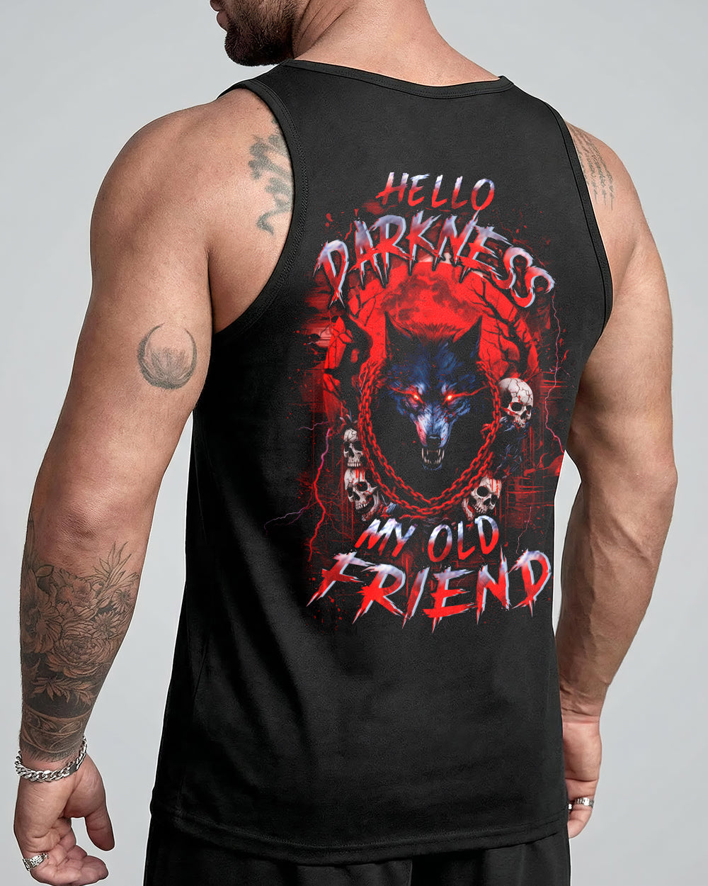 HELLO DARKNESS MY OLD FRIEND WOLF ALL OVER PRINT - YHHN2001261