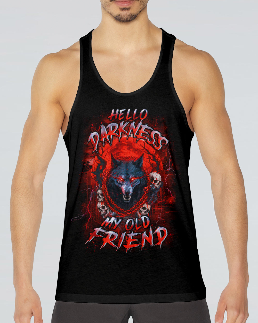 HELLO DARKNESS MY OLD FRIEND WOLF ALL OVER PRINT - YHHN2001261