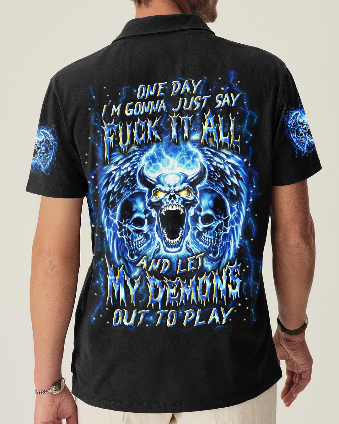 ONE DAY I'M GONNA JUST SAY DEMON SKULL ALL OVER PRINT - YHLN0801261