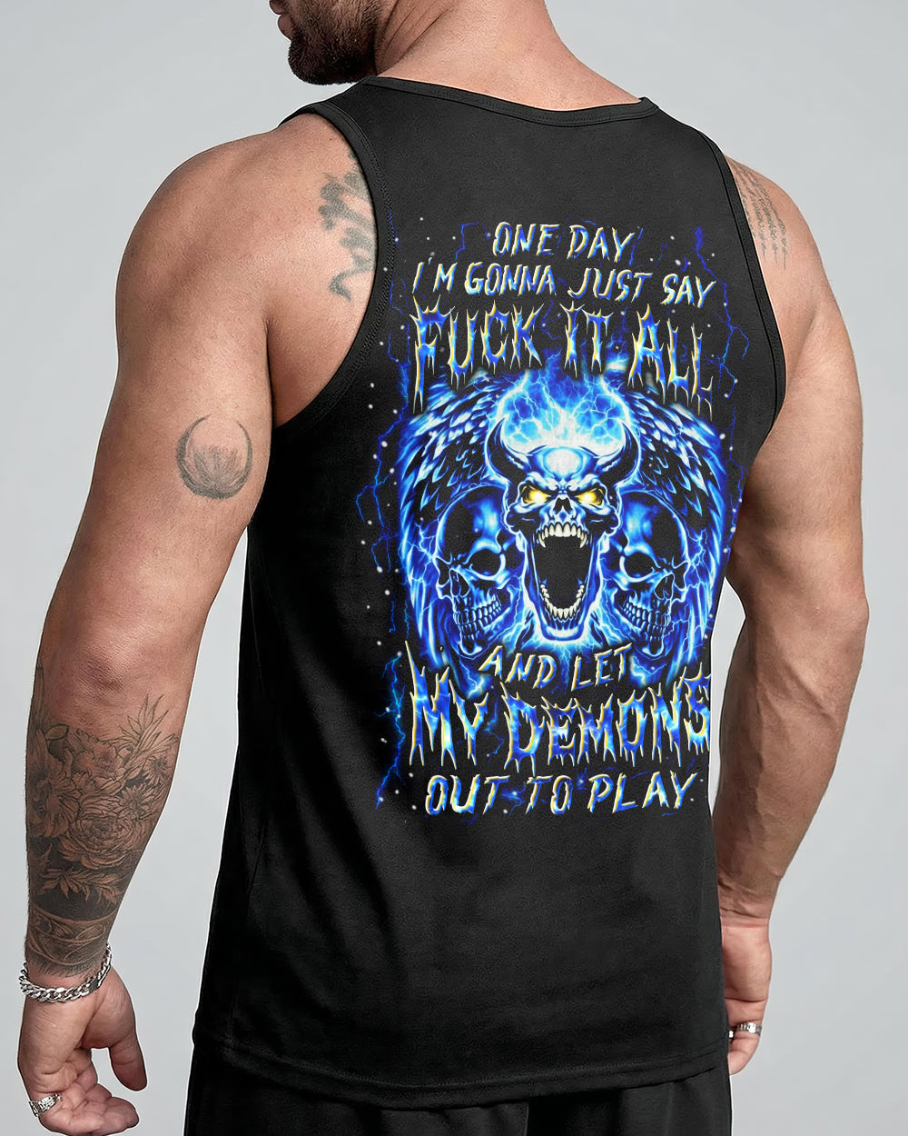 ONE DAY I'M GONNA JUST SAY DEMON SKULL ALL OVER PRINT - YHLN0801261