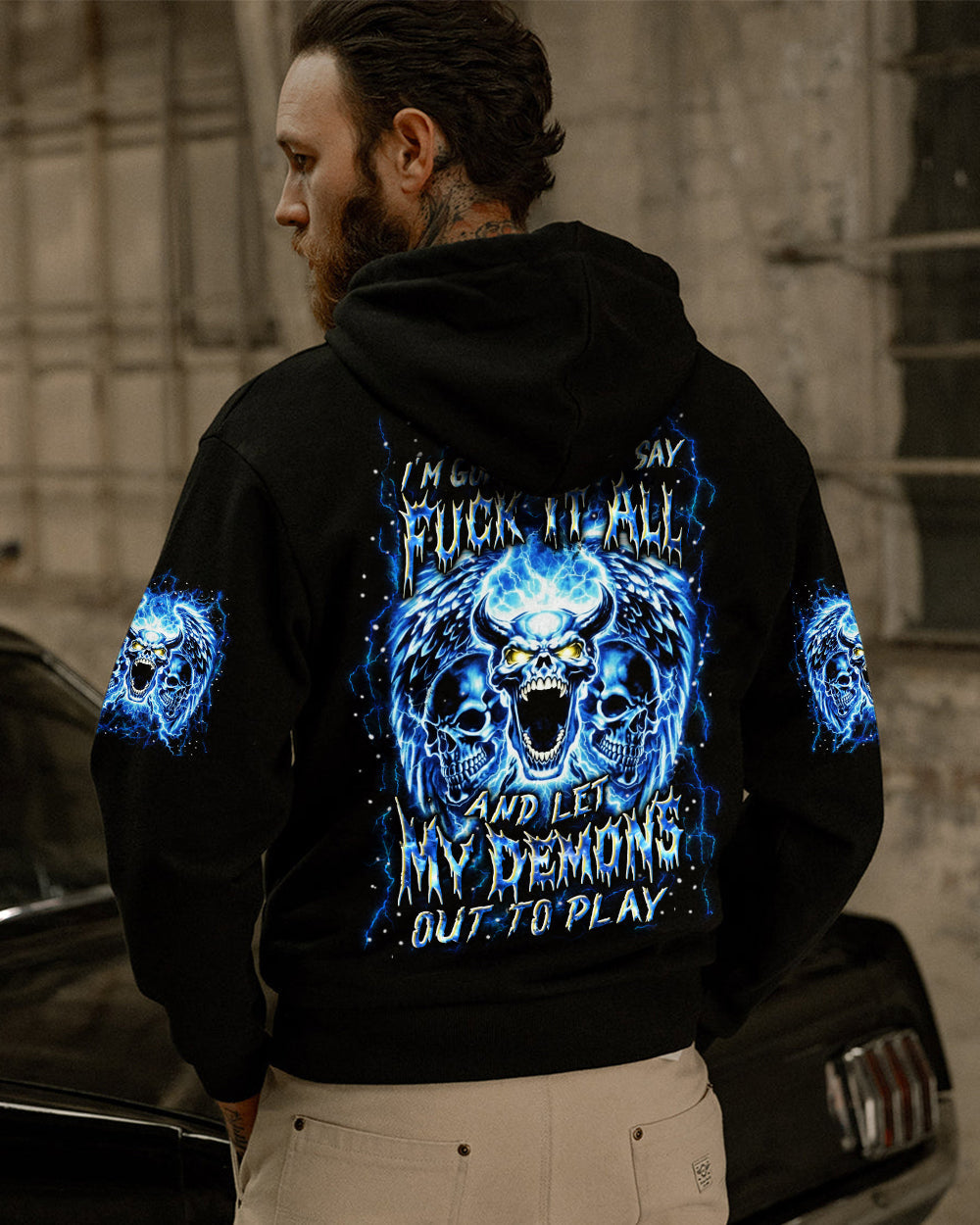 ONE DAY I'M GONNA JUST SAY DEMON SKULL ALL OVER PRINT - YHLN0801261