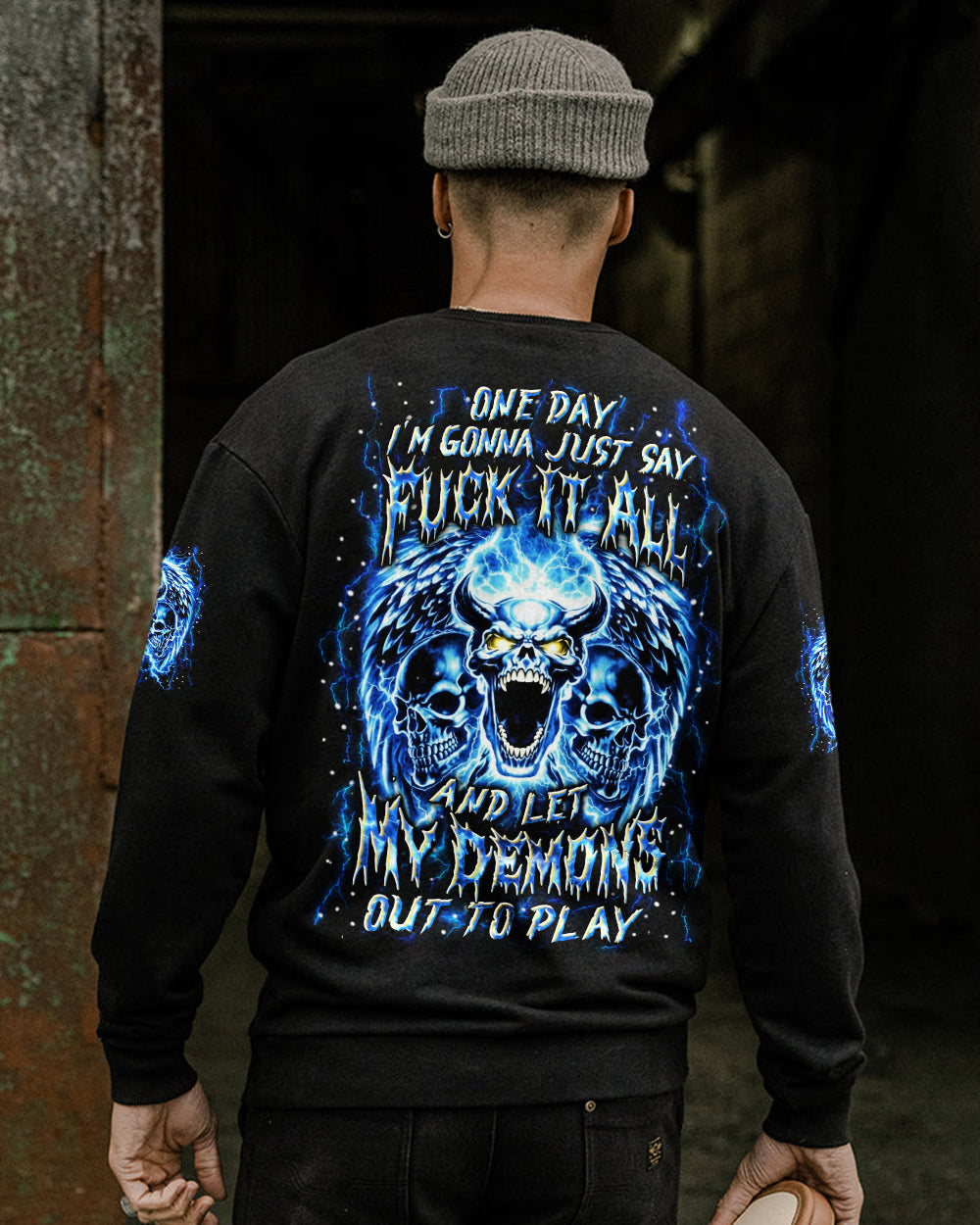 ONE DAY I'M GONNA JUST SAY DEMON SKULL ALL OVER PRINT - YHLN0801261