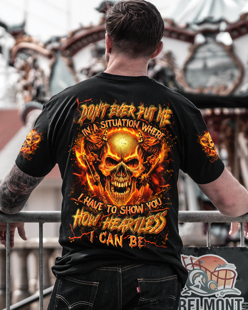 HOW HEARTLESS I CAN BE SKULL ALL OVER PRINT - YHLN1401261
