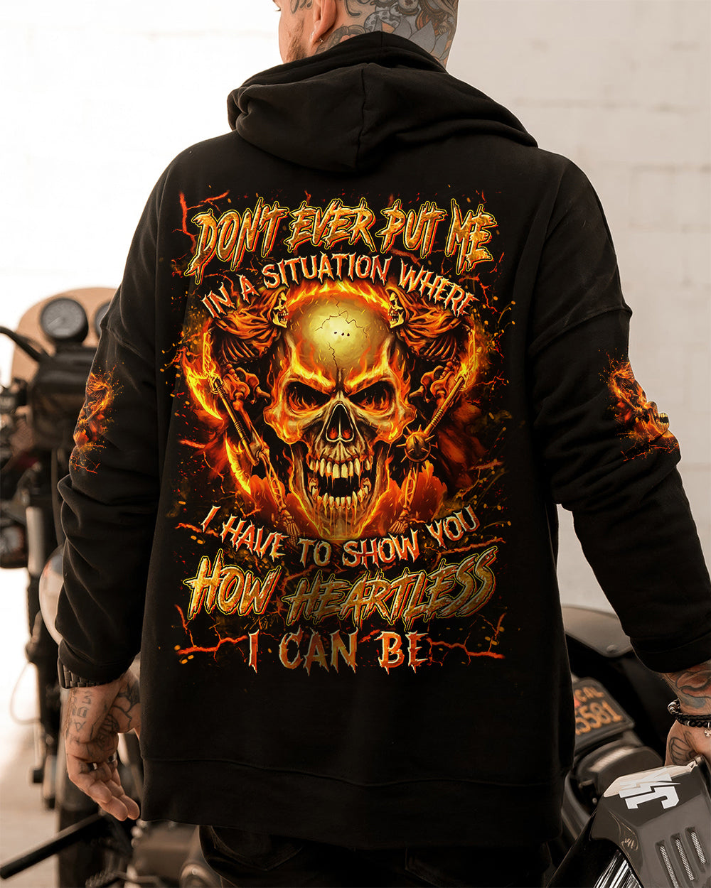 HOW HEARTLESS I CAN BE SKULL ALL OVER PRINT - YHLN1401261