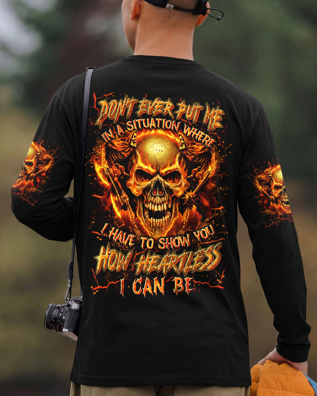 HOW HEARTLESS I CAN BE SKULL ALL OVER PRINT - YHLN1401261