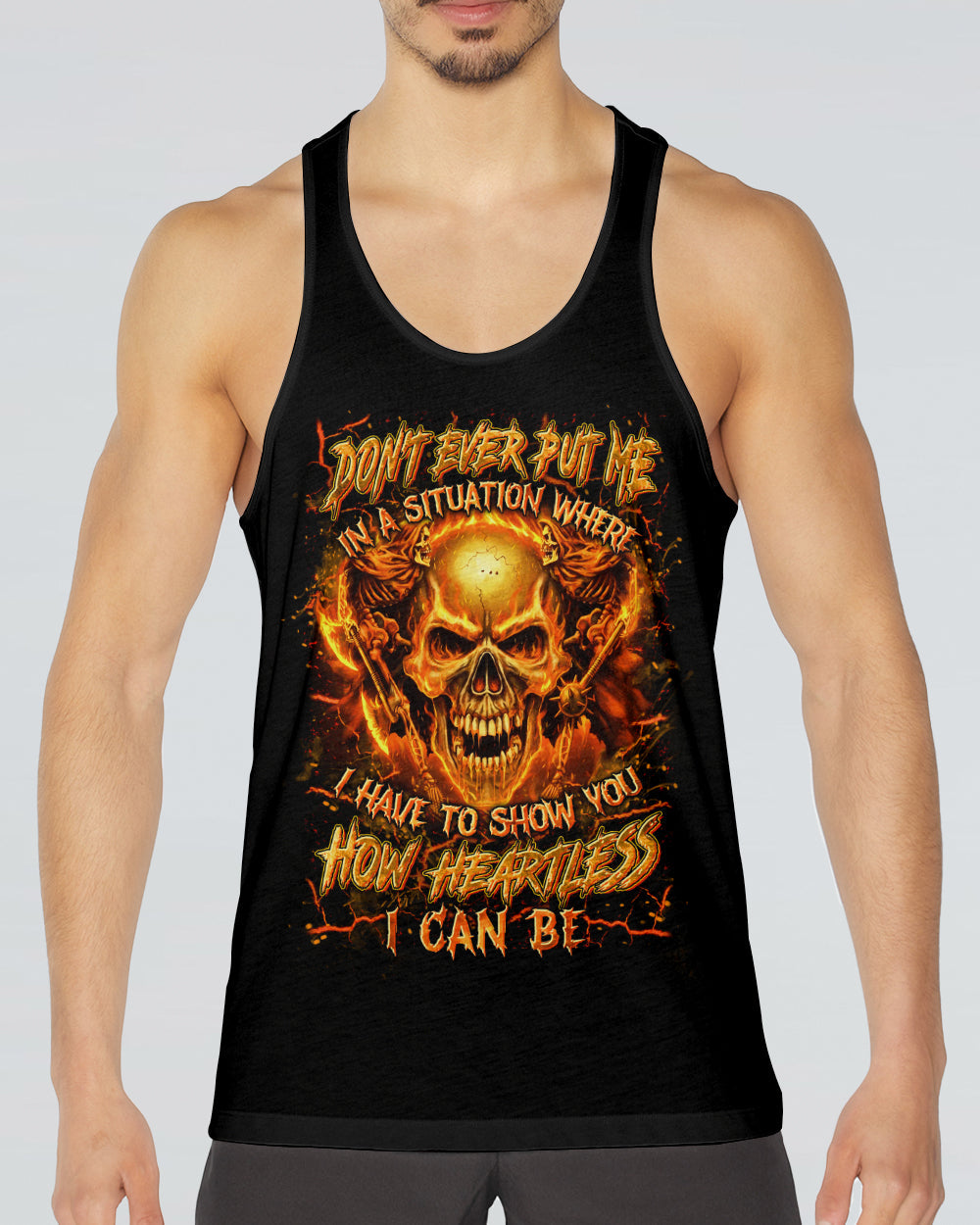 HOW HEARTLESS I CAN BE SKULL ALL OVER PRINT - YHLN1401261
