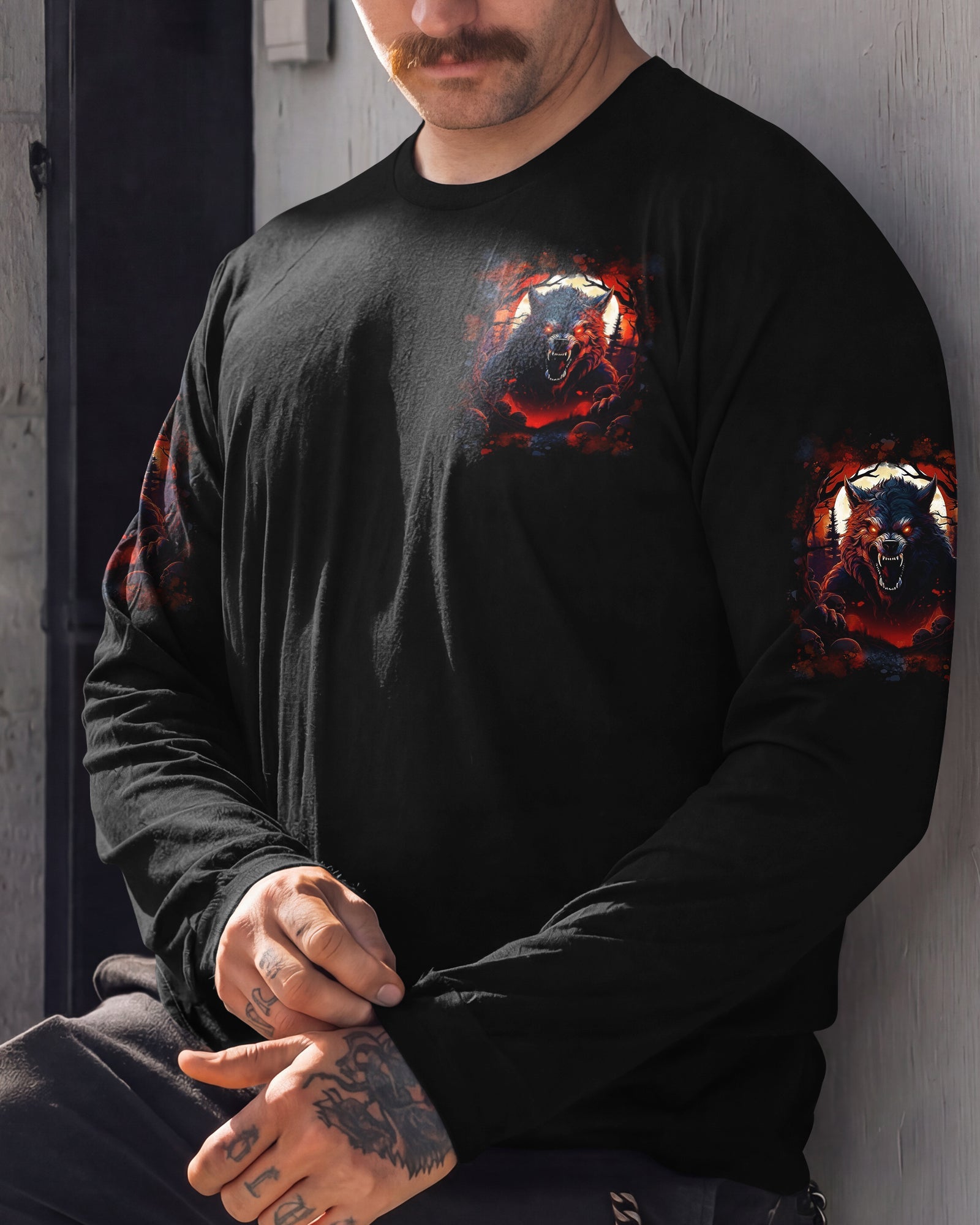 HELLO DARKNESS MY OLD FRIEND WOLF ALL OVER PRINT - YHLN2201262