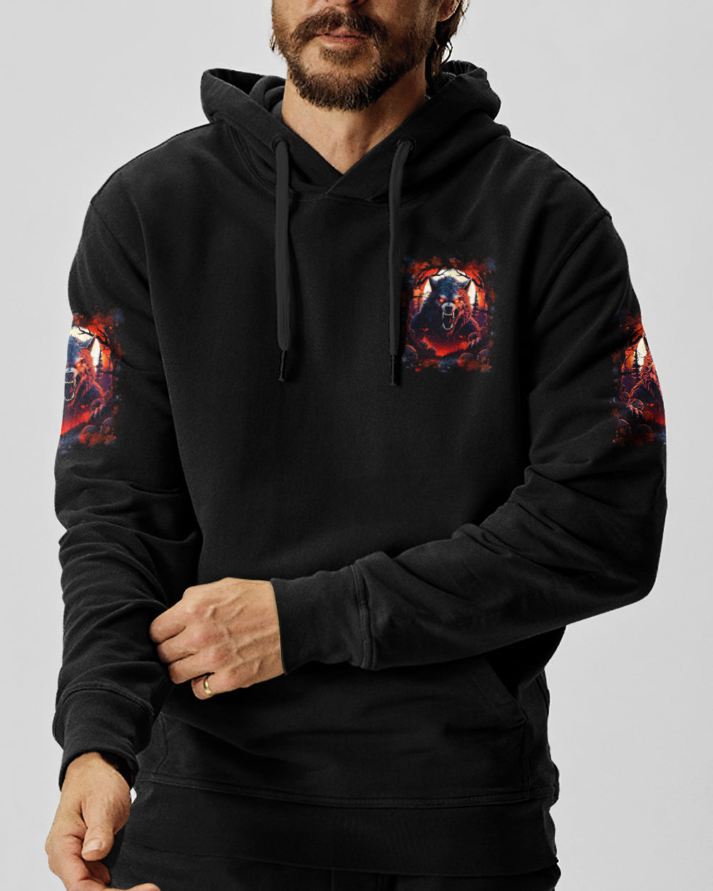 HELLO DARKNESS MY OLD FRIEND WOLF ALL OVER PRINT - YHLN2201262
