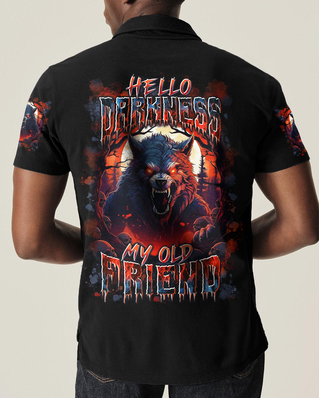 HELLO DARKNESS MY OLD FRIEND WOLF ALL OVER PRINT - YHLN2201262