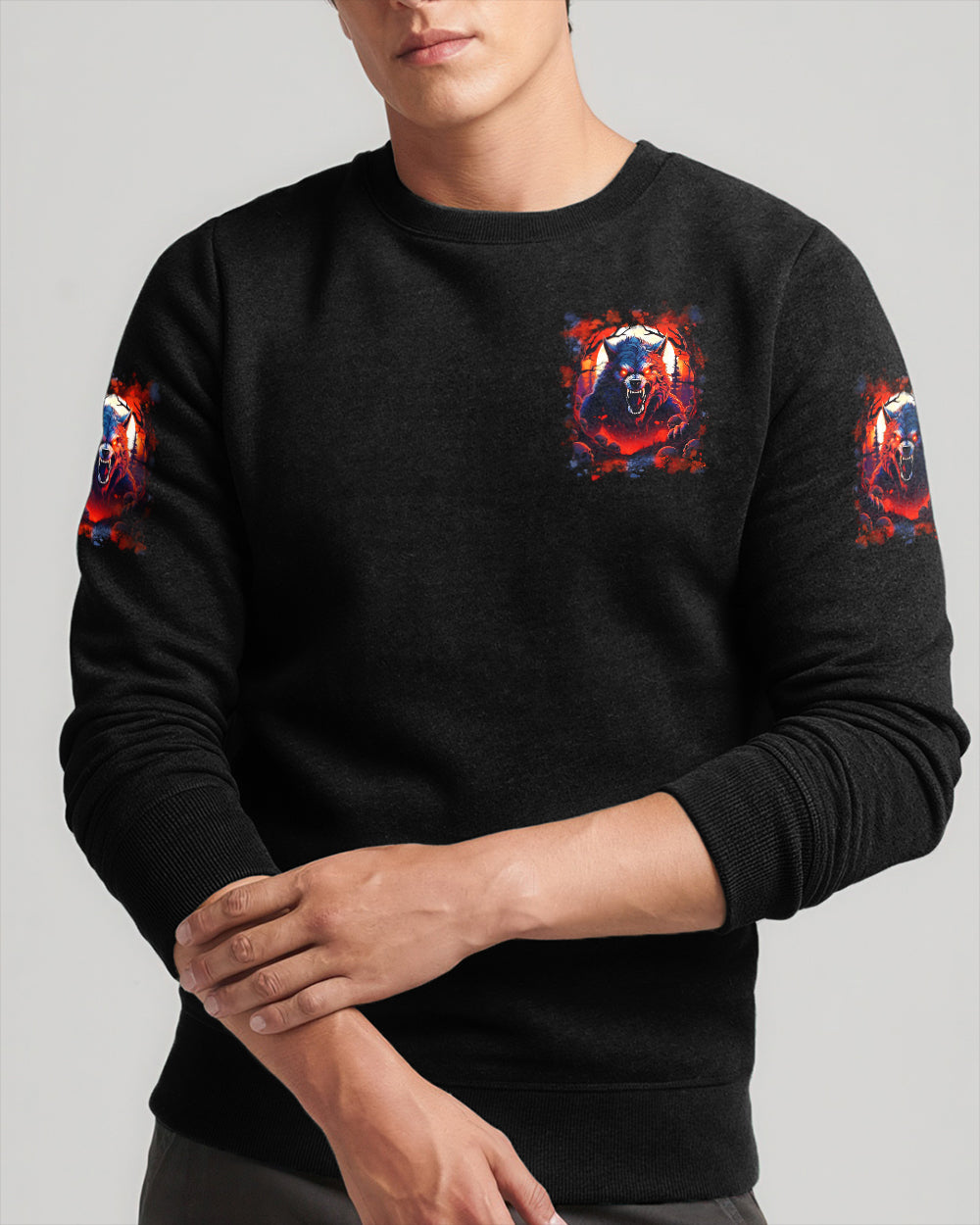 HELLO DARKNESS MY OLD FRIEND WOLF ALL OVER PRINT - YHLN2201262