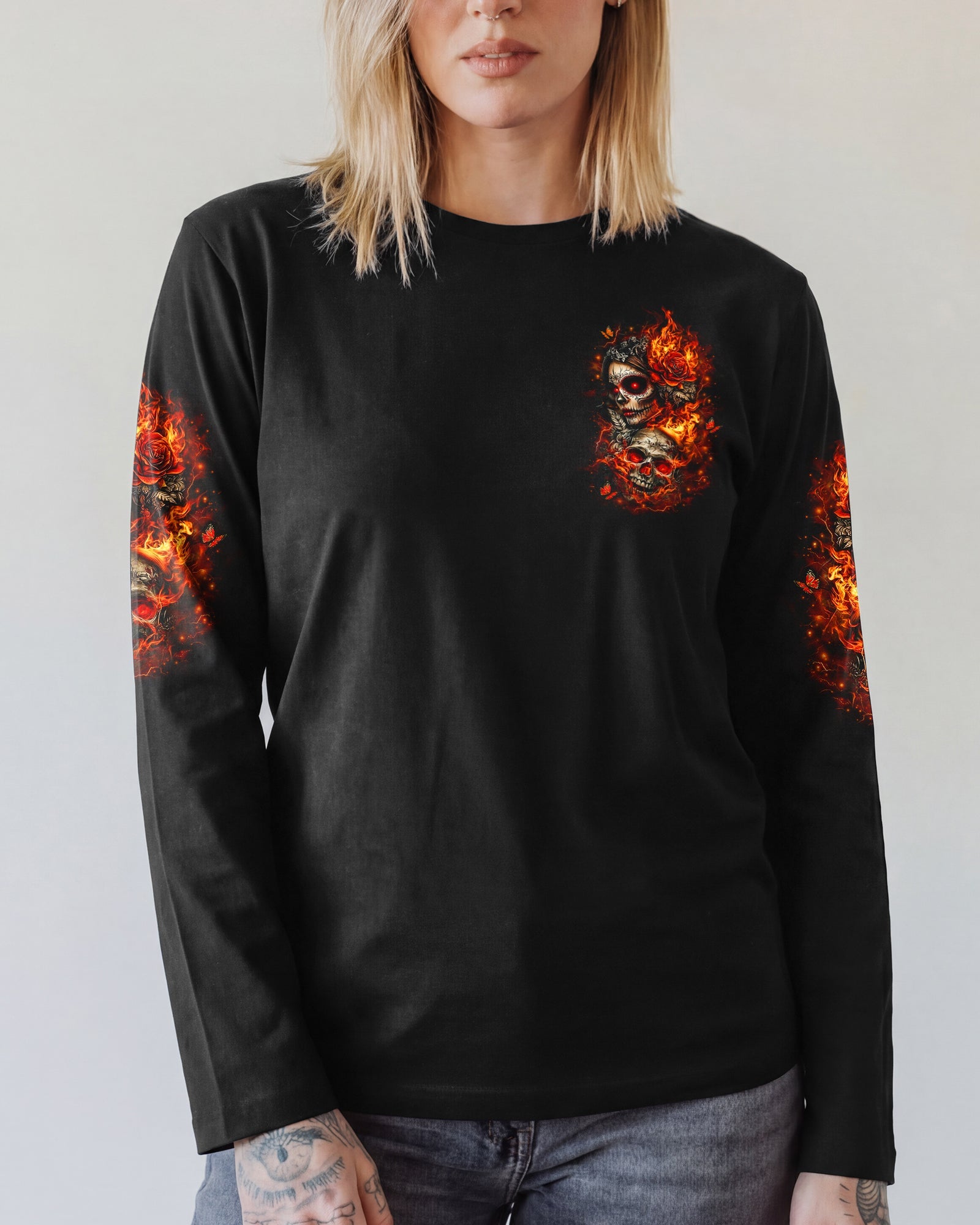 DON'T TRY TO FIGURE ME OUT SKULL ALL OVER PRINT - YHLT1201261