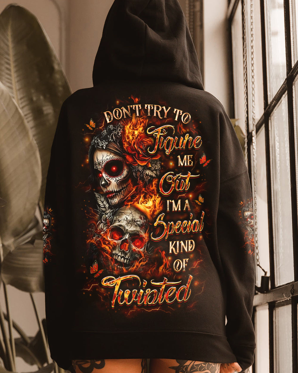 DON'T TRY TO FIGURE ME OUT SKULL ALL OVER PRINT - YHLT1201261