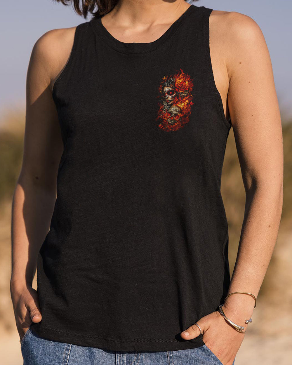 DON'T TRY TO FIGURE ME OUT SKULL ALL OVER PRINT - YHLT1201261