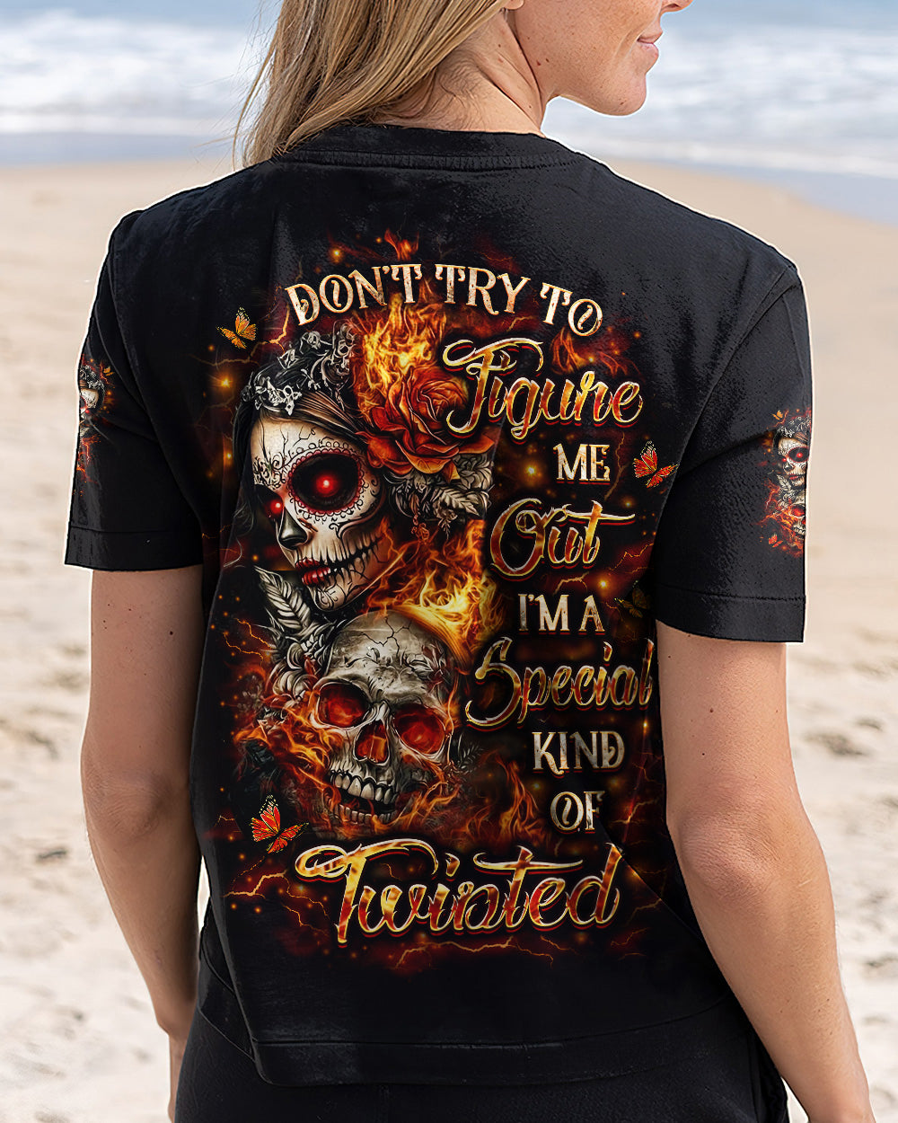 DON'T TRY TO FIGURE ME OUT SKULL ALL OVER PRINT - YHLT1201261