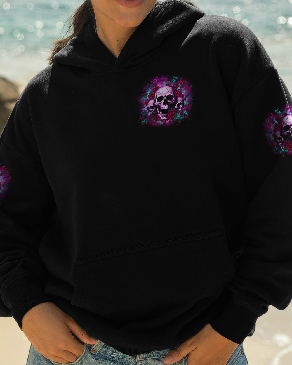 I HAVE 3 SIDES 3 SKULLS ROSE ALL OVER PRINT - YHLT1301261