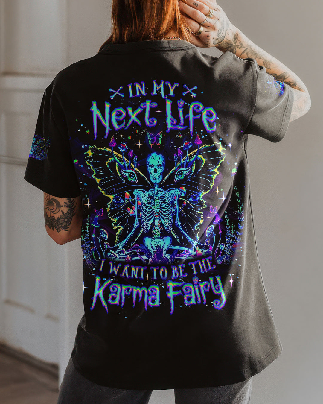 KARMA FAIRY SKULL SKELETON ALL OVER PRINT - YHLT2101262