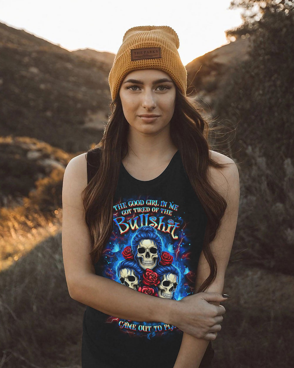 THE GOOD GIRL IN ME SKULL ALL OVER PRINT - YHLT2701261