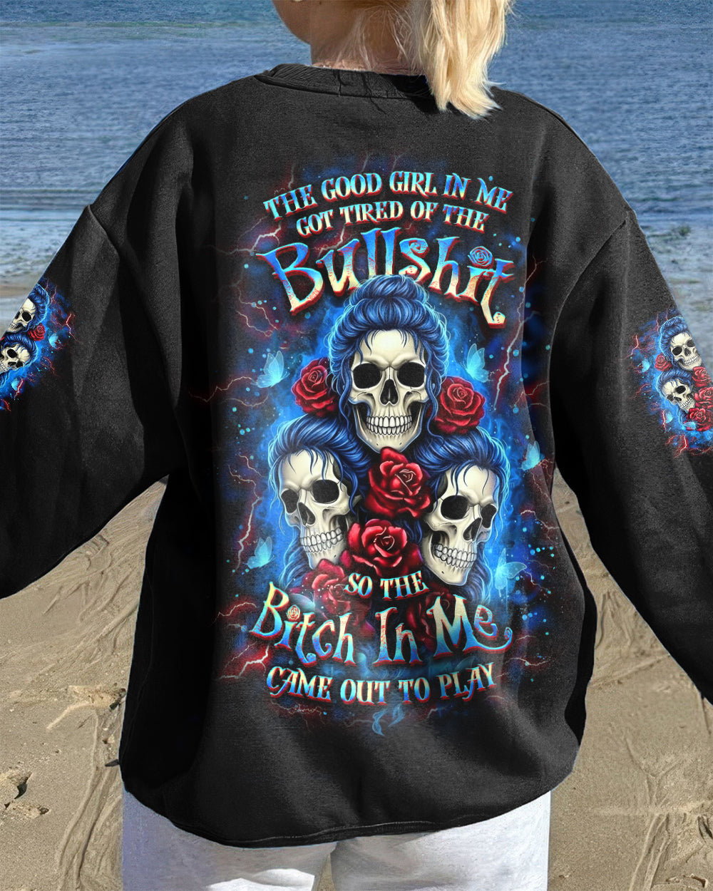THE GOOD GIRL IN ME SKULL ALL OVER PRINT - YHLT2701261