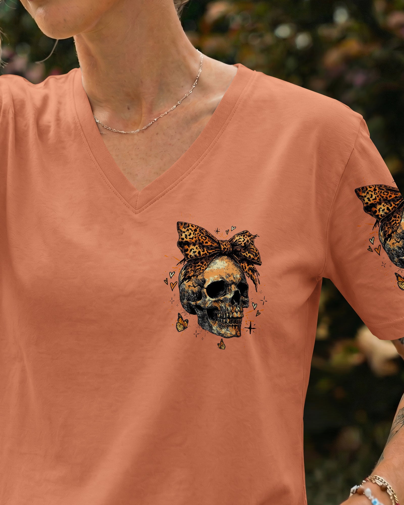 CUTE AS HELL MESSY BUN LEOPARD SKULL ALL OVER PRINT - TLTW3103262