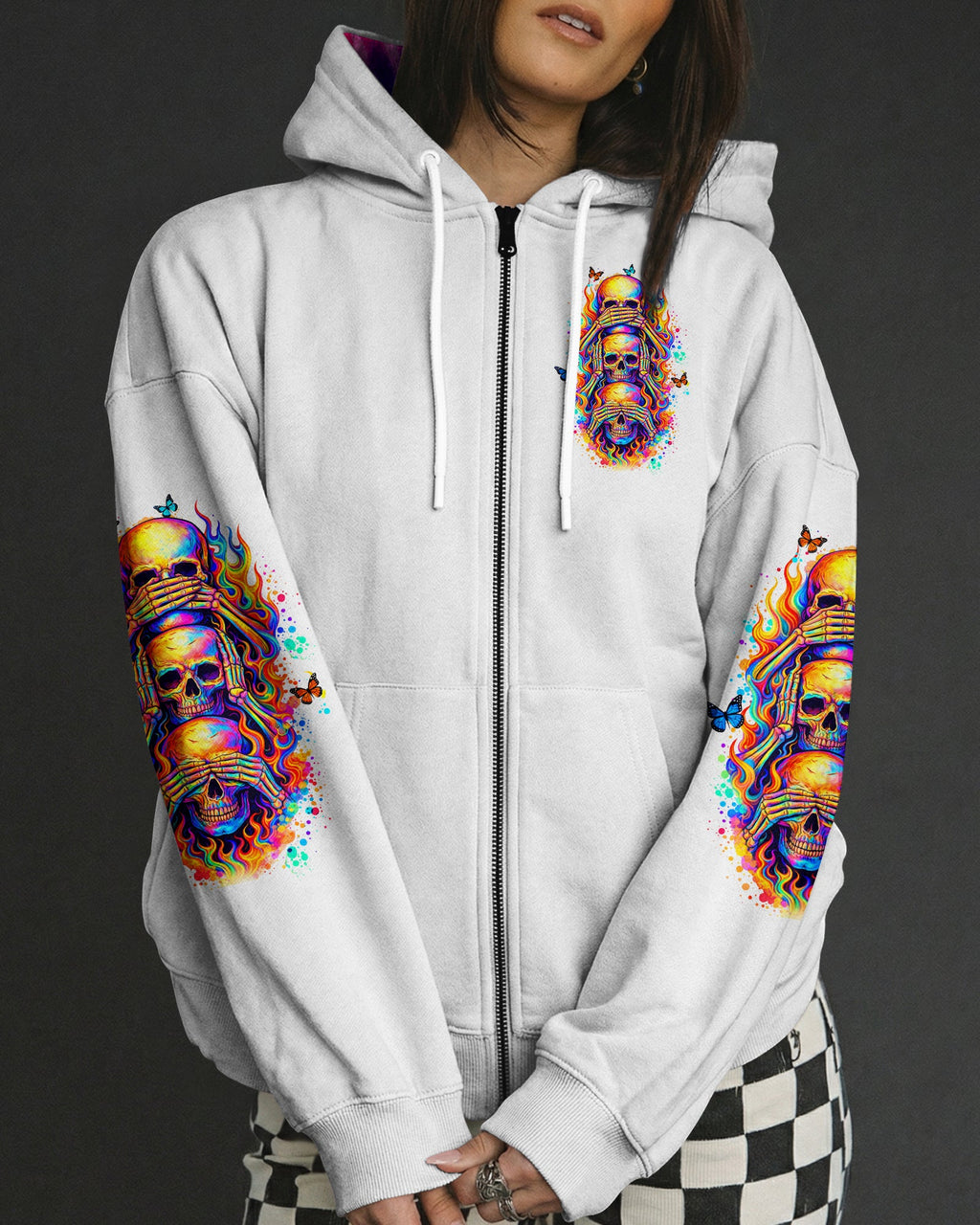 STUCK BETWEEN IDK IDC AND IDGAF SKULL ALL OVER PRINT   - TLTW3003262