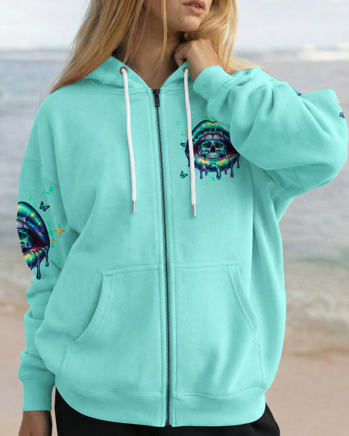 THE GOOD GIRL IN ME MESSY BUN SKULL  ALL OVER PRINT -  TLTW0303263