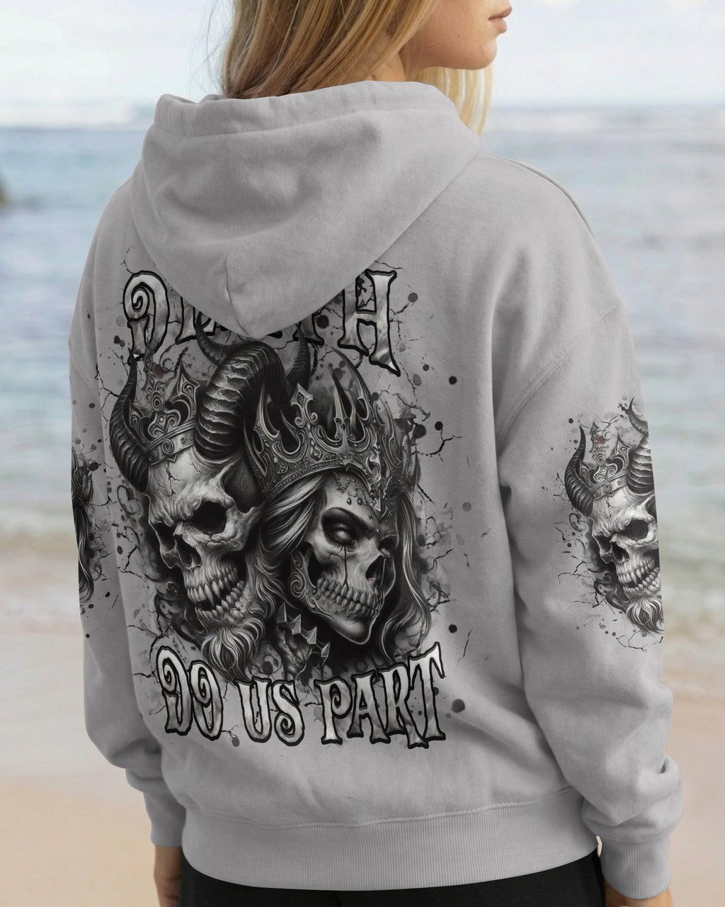 TILL DEATH DO US PART COUPLE SKULL ALL OVER PRINT - TLHN0403261